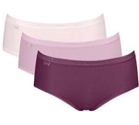 Minislip SLOGGI "Basic+", Damen, Gr. 46, bunt (multiple colours 13), Single Jersey, Obermaterial: 95% Baumwolle, 5% Elasthan, körpernah, Unterhosen, Baumwollmix, klassischer Stil, mittelhoher Bund, So