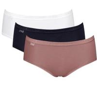 Midislip SLOGGI "Basic+", Damen, Gr. 40, bunt (multiple colours 16), Single Jersey, Obermaterial: 95% Baumwolle, 5% Elasthan, körpernah, Unterhosen, Baumwollmix, klassischer Stil, mittelhoher Bund, So