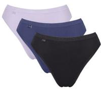 Tai-Slip SLOGGI "Basic+", Damen, Gr. 42, bunt (multiple colours 19), Single Jersey, Obermaterial: 95% Baumwolle, 5% Elasthan, unifarben, körpernah, Unterhosen, perfekter Sitz, hoher Beinausschnitt, gl