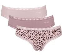 Sloggi 3P GO Crush Hipster Briefs Sand/Rosa Baumwolle X-Small Damen