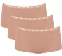 Sloggi Pants mit Label-Print im 3er-Pack Modell 'GO Crush' in Beige, Größe M