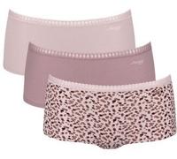 Sloggi 3P GO Crush Hipster Shorts Sand/Rosa Baumwolle Medium Damen