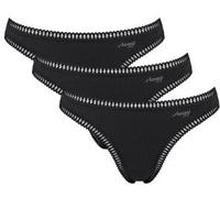 String SLOGGI "GO Crush", Damen, Gr. S, schwarz, Single Jersey, Obermaterial: 95% Baumwolle, 5% Elasthan, Unterhosen, mit Spitzendetails,, uni, gemustert (98931406-S) schwarz