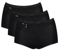 Sloggi 3P Pearl Maxi Schwarz Baumwolle 48 Damen