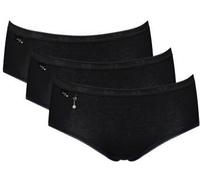 Sloggi 3P Pearl Midi Schwarz Baumwolle 46 Damen