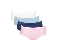 Sloggi Slip Basic+ Midi C4P, 95% Baumwolle/5% Elasthan, Damen Gr.42, mehrfarbig