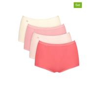 Sloggi 4er-Set: Taillenpantys "Basic+" in Rosa - Größe 44 | Damen Unterteile