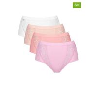 Sloggi 4er-Set: Taillenpantys "Chic" in Beige - Größe 38 | Damen Unterteile
