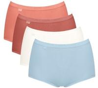 Sloggi 4P Basic Plus Maxi Panty Blau/Orange Baumwolle 42 Damen