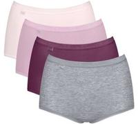 Sloggi 4P Basic Plus Maxi Panty Rosa/Grau Baumwolle 40 Damen