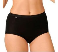 Sloggi Single-Jersey Damen-Taillenslip Basic+ Maxi im 4er-Pack schwarz 44