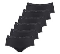 Sloggi - Basic+ - Damen - Midi Slip - 3er Spar-Pack (46, 6 X Schwarz)