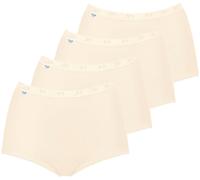 Sloggi Single-Jersey Damen-Taillenslip Basic+ Maxi im 4er-Pack braun-beige 54