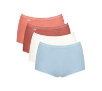 Sloggi 4P Basic Plus Maxi Panty Blau/Orange Baumwolle 46 Damen