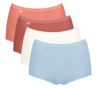 Sloggi 4P Basic Plus Maxi Panty Blau/Orange Baumwolle 46 Damen