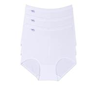 Sloggi Damen-Slip BASIC+ MAXI 3er-Pack, 95% Baumwolle/5% Elasthan, Weiß, Gr. 54