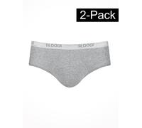 Sloggi Herren Slips, 2er Pack - Basic Midi, Unterwäsche, Unterhose, Baumwolle, Logo, einfarbig, grau, M Grau