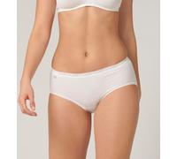 Sloggi Damen Unterhose Basic+ Midi , 3-Pack, 48, Weiß