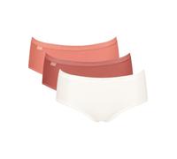 Sloggi Damen Midi Unterwäsche Basic+ 3er-Pack Baumwolle Mehrfarbig Größe 40