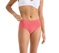 Midislip SLOGGI "Basic+ Midi", Damen, Gr. 42, rosa (rot, schwarz combination), Single Jersey, Obermaterial: 95% Baumwolle, 5% Elasthan, figurbetont, Unterhosen, perfekter Sitz, besonders weiche Nähte,