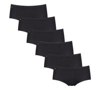 Sloggi Basic+ Midi Slip aus Baumwolle, Damen Unterhosen, Bequeme Damen Unterwäsche für den Alltag, Baumwoll Slip Damen im 6er Pack (42 Schwarz)