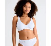 Sloggi BH Basic+ Soft Bra Bio-Baumwolle ohne Bügel gepolstert verstellbare Träger 70B Weiß