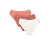 Sloggi Single-Jersey Damen-Slip Basic+ im 3er-Pack orange/weiss 40