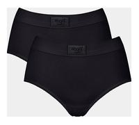 Sloggi Bio Single-Jersey Damen-Taillenslip Double Comfort im 2er-Pack 40 schwarz
