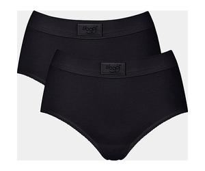 Sloggi Bio Single-Jersey Damen-Taillenslip Double Comfort im 2er-Pack 48 schwarz