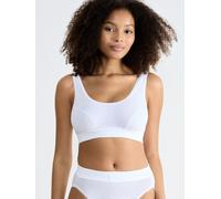 Sloggi Damen-Bustier Double Comfort Bio Single-Jersey Baumwolle Weiß Größe 36