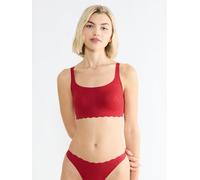 Sloggi Bustier ZERO Feel Bliss – nahtlos, Spitze, herausnehmbare Pads – Shanghai Rot, Gr. M