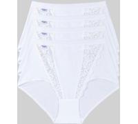 Taillenslip SLOGGI Gr. 48, 4 St., weiß Damen Unterhosen Taillenslips (65467840-48)