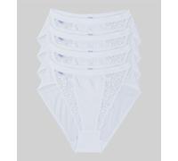 Sloggi Damen Taillenslip Chic Tai, 4er-Pack, Weiß, Größe 48