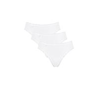 Sloggi Single-Jersey Damen-Slip 24/7 Cotton Lace im 3er-Pack weiss 46