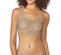 Sloggi Damen BH ZERO Feel Top EX, ohne Bügel, Gepolstert, Pull-On, L, Cognac