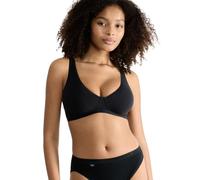 Sloggi Damen Bio-Baumwolle BH Basic+ Soft Bra, ohne Bügel, Gepolstert, Verstellbare Träger, 85C, Schwarz