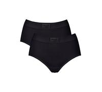 Sloggi Damen-Taillenslip Double Comfort Maxi 2er-Pack Schwarz Größe 40