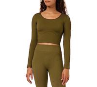 Sloggi Damen Ever Infused CBD Crop top LS, Martini Olive, S