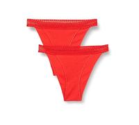 sloggi Damen GO Ribbed Tanga C2P, Campari, XS