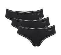 Sloggi Damen Hipster-Slips, 3er Pack - GO Crush Hipster C3P, Unterhose, Stretch-Baumwolle Schwarz / L L Schwarz