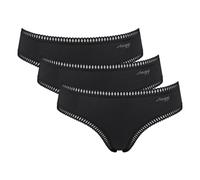 Sloggi Damen Hipster-Slips, 3er Pack - GO Crush Hipster C3P, Unterhose, Stretch-Baumwolle Schwarz M