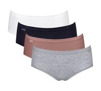 Sloggi Single-Jersey Damen-Hüftslip Basic+ im 4er-Pack rose/schwarz/grau 42