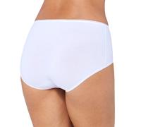 Sloggi Damen Midi, Vorteilspack - 24/7 Cotton, einfarbig, 38-52, M-6XL Weiß / 6er Pack (2x3P) / 50 50 Weiß