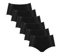 Sloggi Damen-Slips 24/7 Microfibre – Midi Slip – 6er-Pack (Größe 38, Schwarz)