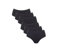Sloggi Damen Midislip 6-Pack GO Daily Cotton Midi - Black - Größe L
