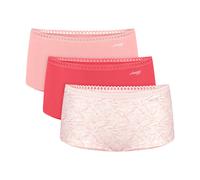 Sloggi Damen Pantys, 3er Pack - GO Crush Short C3P, Unterhose, Stretch-Baumwolle M Mehrfarbig