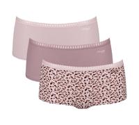 Sloggi Damen Pantys, 3er Pack - GO Crush Short C3P, Unterhose, Stretch-Baumwolle M Rosa