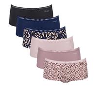 Sloggi Damen Pantys, 6er Pack - GO Crush Short C6P, Unterhose, Stretch-Baumwolle M Rosa