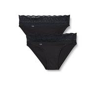 sloggi Damen Pure Sense Luxe Tai C2P Slip, Black, 46