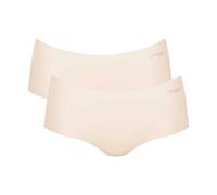 Sloggi Damen Shorts, 2er Pack - Zero Microfibre 2.0 Shorts, Mikrofaser, einfarbig Creme S